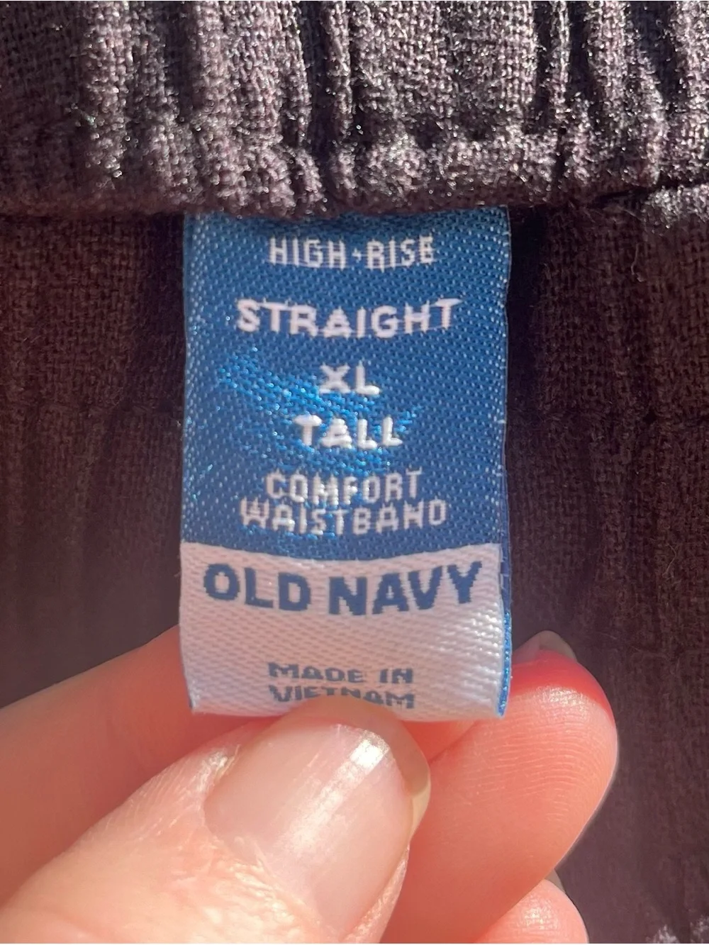 Old Navy Women’s High Rise Straight Leg Linen Blend Black Pull On Pants Size XLT